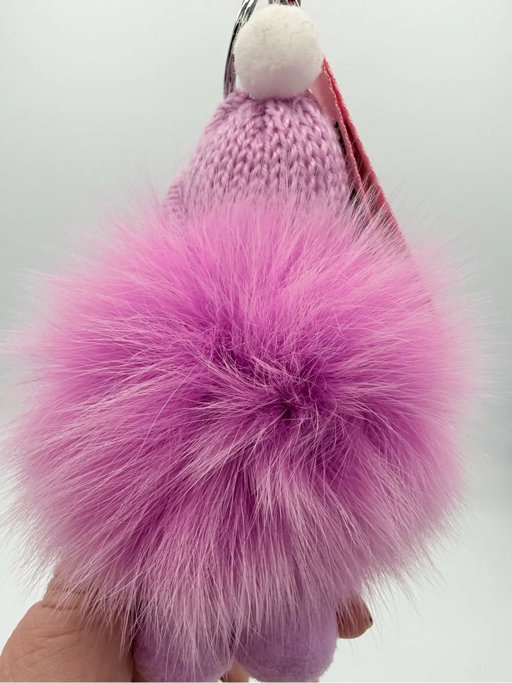 HDSP Sleeping Baby Doll Pom Pom Keychain Bag Charm Purple Fluffy Cute‎ Gift
